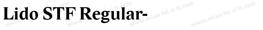 Lido STF Regular字体转换